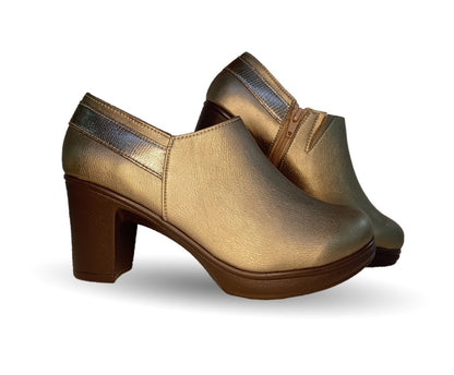 Zapato Casual y de Vestir de piel de ternera con cierre interno con tacón alto suela extra ligera Pullman 1002 Seda para mujer