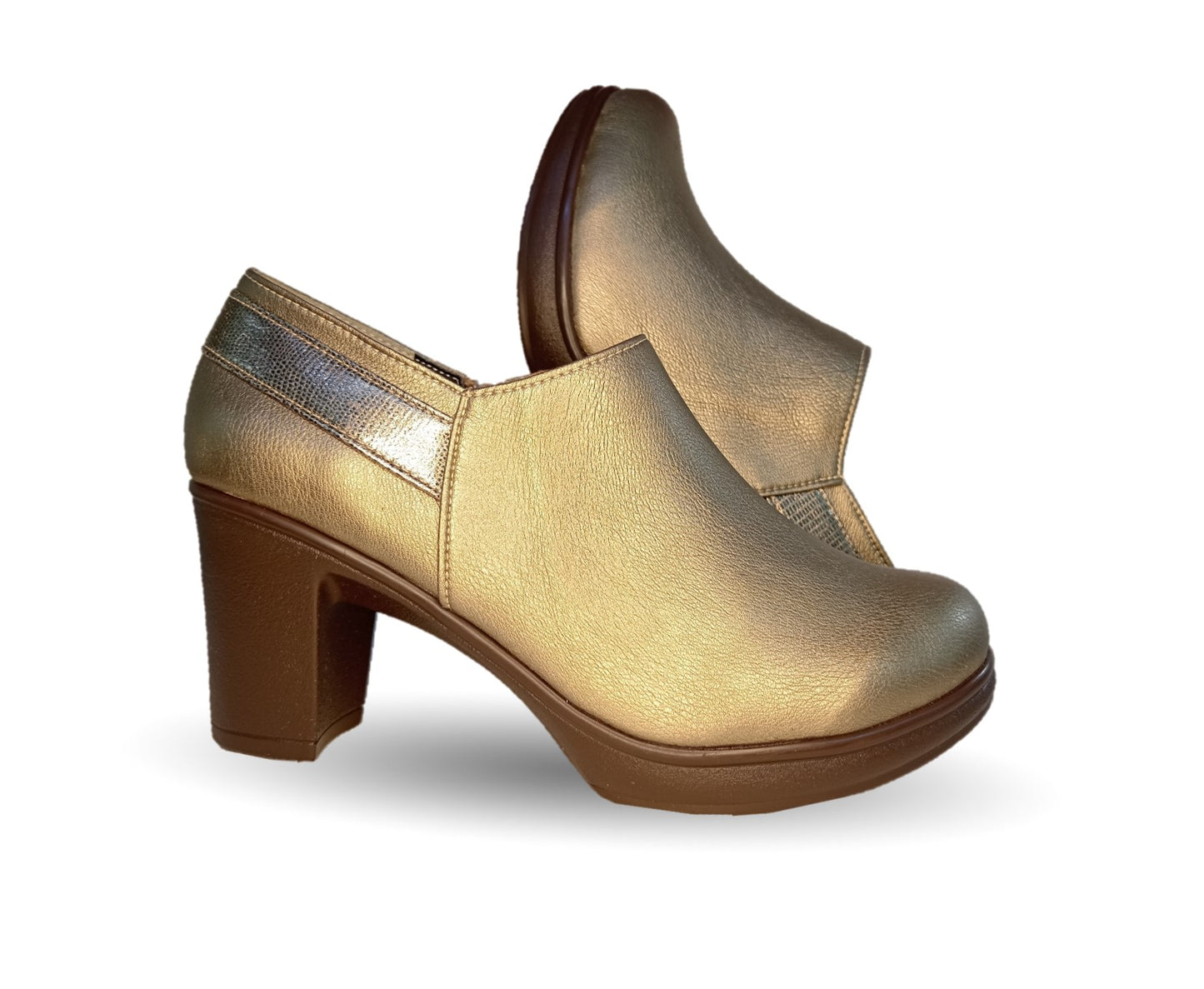 Zapato Casual y de Vestir de piel de ternera con cierre interno con tacón alto suela extra ligera Pullman 1002 Seda para mujer