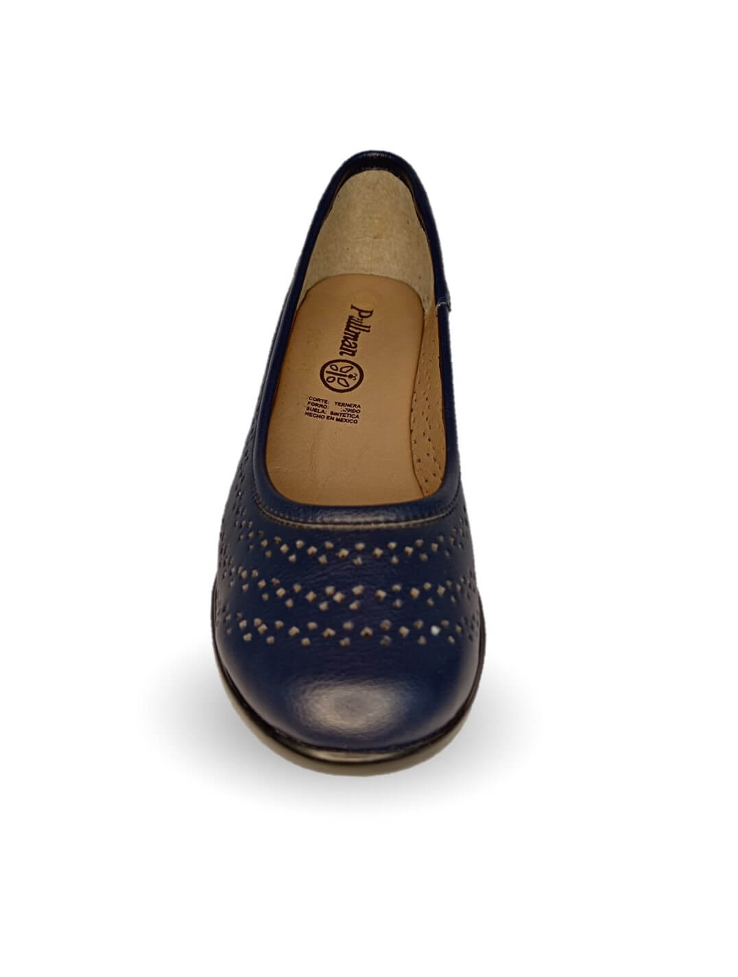 Zapato de Confort y Vestir de piel de ternera con tacón bajo Pullman 220 Azul Marino para mujer