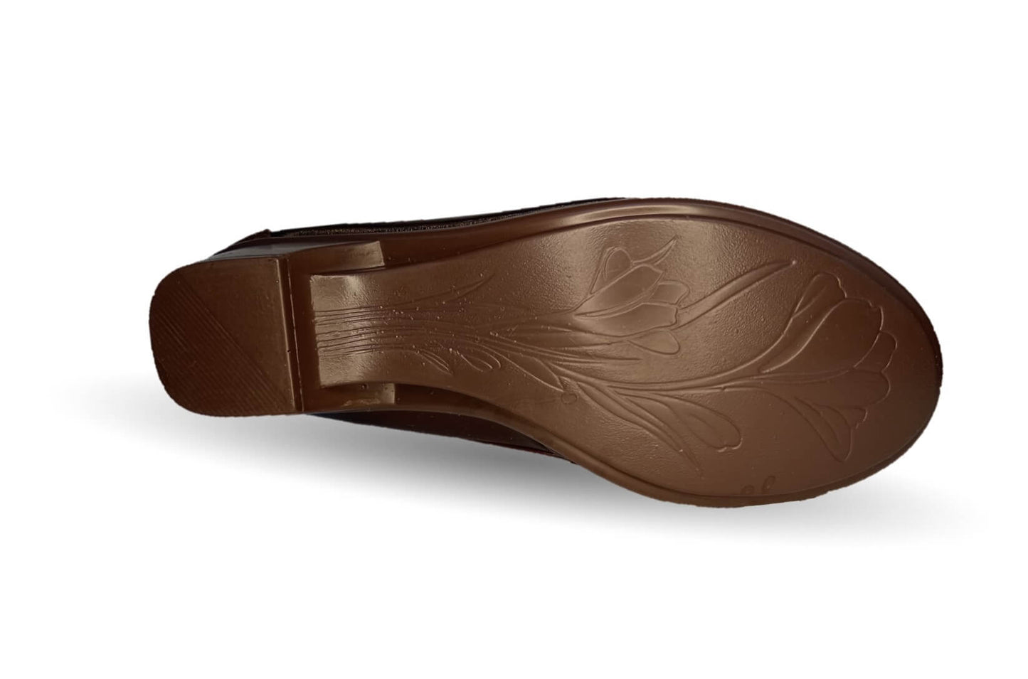 Zapato de Confort y Vestir de piel de ternera con tacón bajo Pullman 243 Antimonio/Moka para mujer