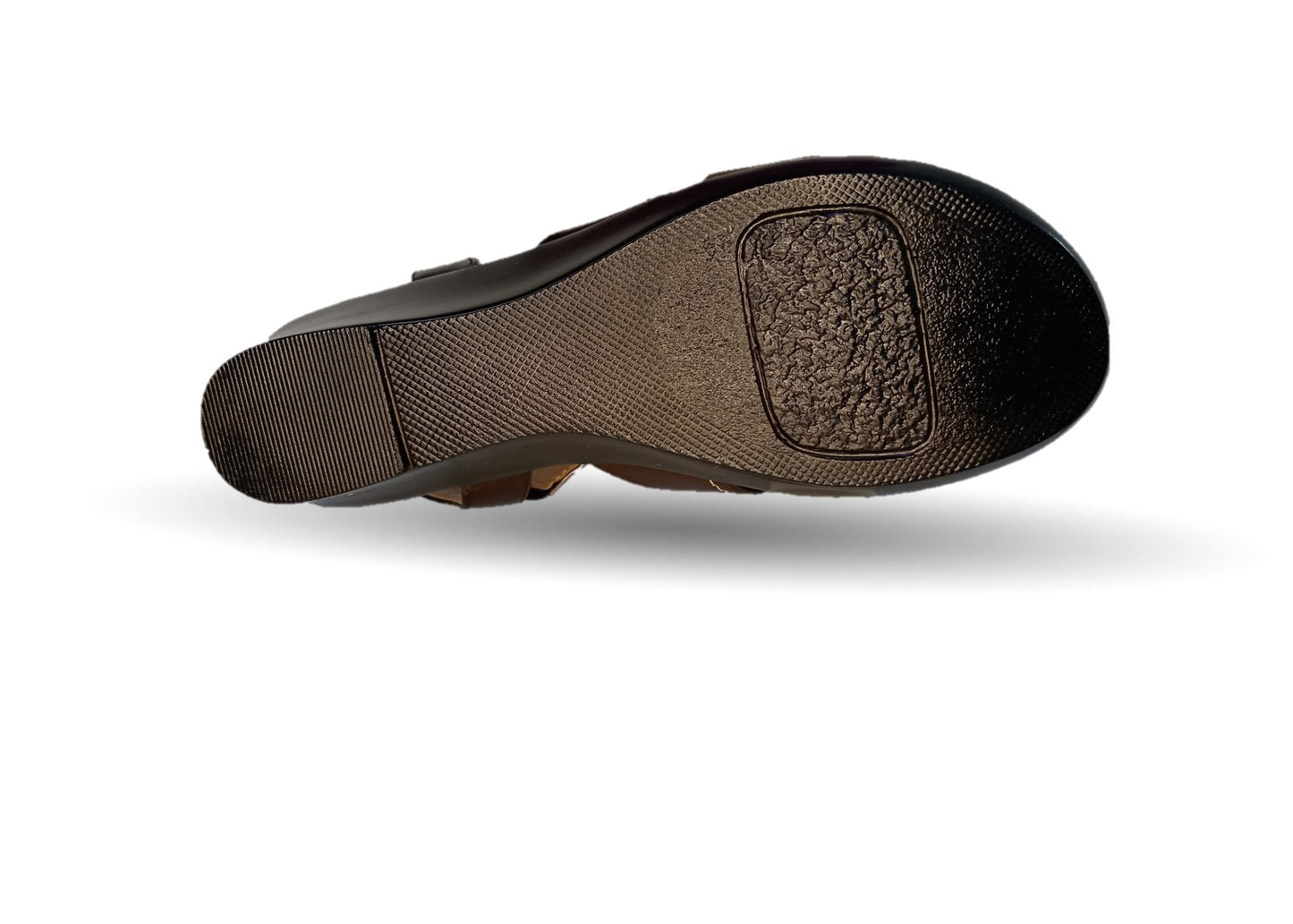 Sandalia de Confort y Casual de piel de ternera con cuña mediana Pullman 5022 Antimonio/Inoxidable para mujer