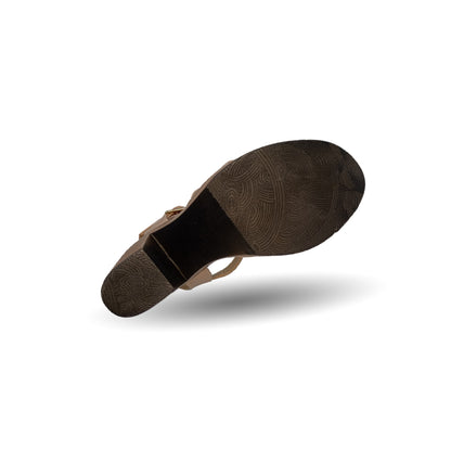 Sandalia Casual de piel de ternera con tacón alto Pullman 6507 Maquillaje para mujer