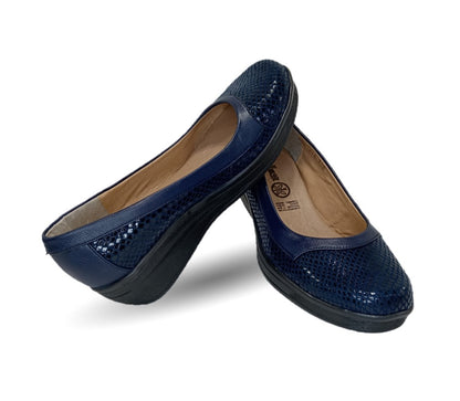 Zapato de Confort de piel de ternera Pullman 700 Azul Marino para mujer