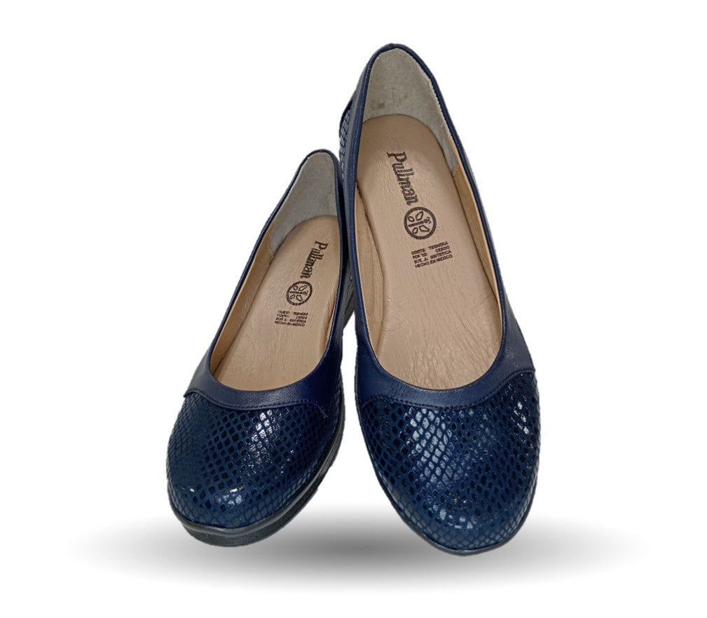 Zapato de Confort de piel de ternera Pullman 700 Azul Marino para mujer