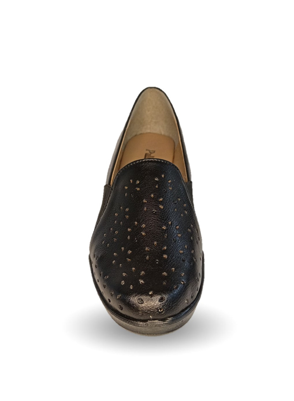 Zapato de Confort y Casual de piel de ternera con suela extra ligera Pullman 722 Negro para mujer