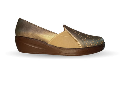 Zapato de Confort y Casual de piel de ternera con suela extra ligera Pullman 722 Seda para mujer