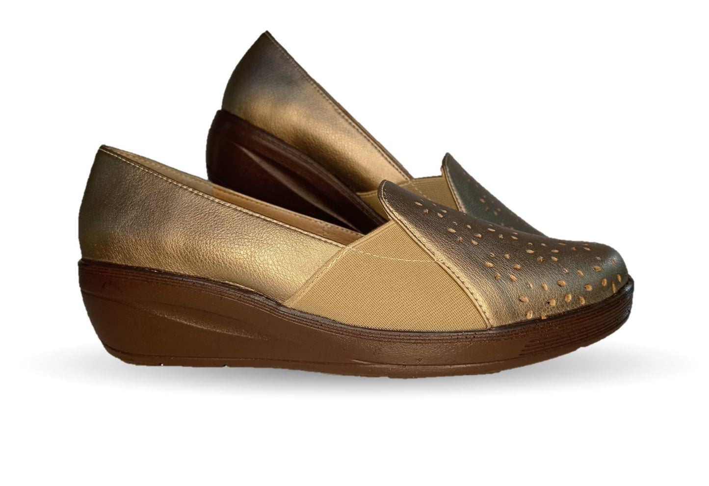 Zapato de Confort y Casual de piel de ternera con suela extra ligera Pullman 722 Seda para mujer