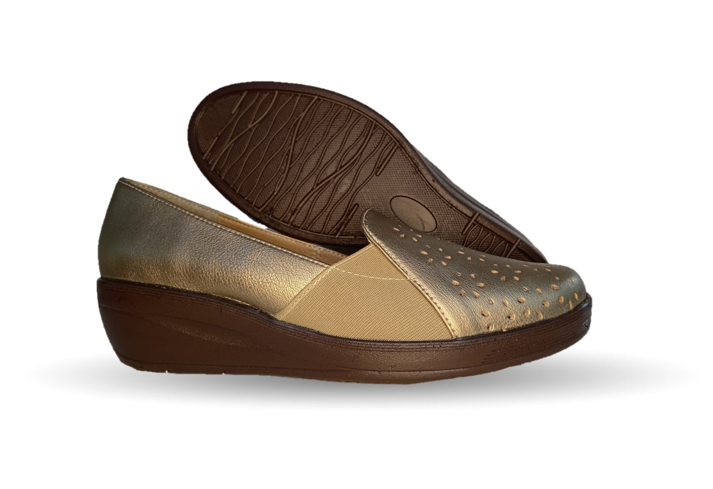 Zapato de Confort y Casual de piel de ternera con suela extra ligera Pullman 722 Seda para mujer