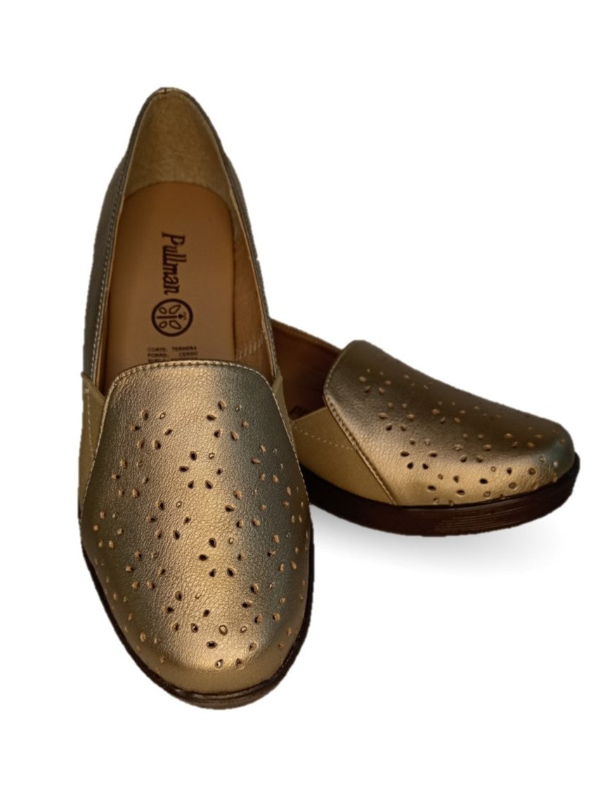 Zapato de Confort y Casual de piel de ternera con suela extra ligera Pullman 722 Seda para mujer