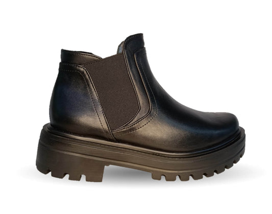 Bota Casual de moda de piel de ternera Pullman 7500 Negro para mujer