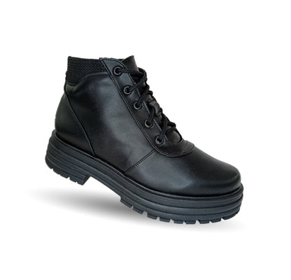 Bota Casual de moda de piel bovino Pullman 7501 Negro para mujer