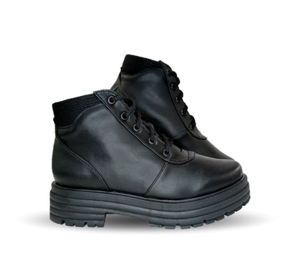 Bota Casual de moda de piel bovino Pullman 7501 Negro para mujer