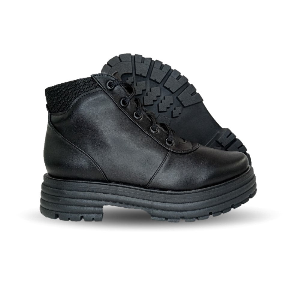 Bota Casual de moda de piel bovino Pullman 7501 Negro para mujer