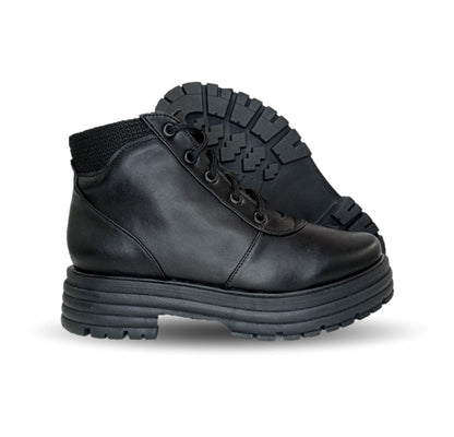 Bota Casual de moda de piel bovino Pullman 7501 Negro para mujer