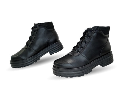 Bota Casual de moda de piel bovino Pullman 7501 Negro para mujer