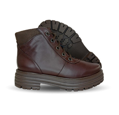 Bota Casual de moda de piel bovino Pullman 7501 Roble para mujer