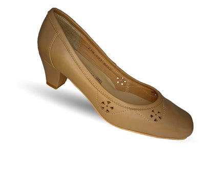 Zapatilla de Vestir y Confort de piel de ternera con tacón bajo Pullman 8006 Pathé para mujer