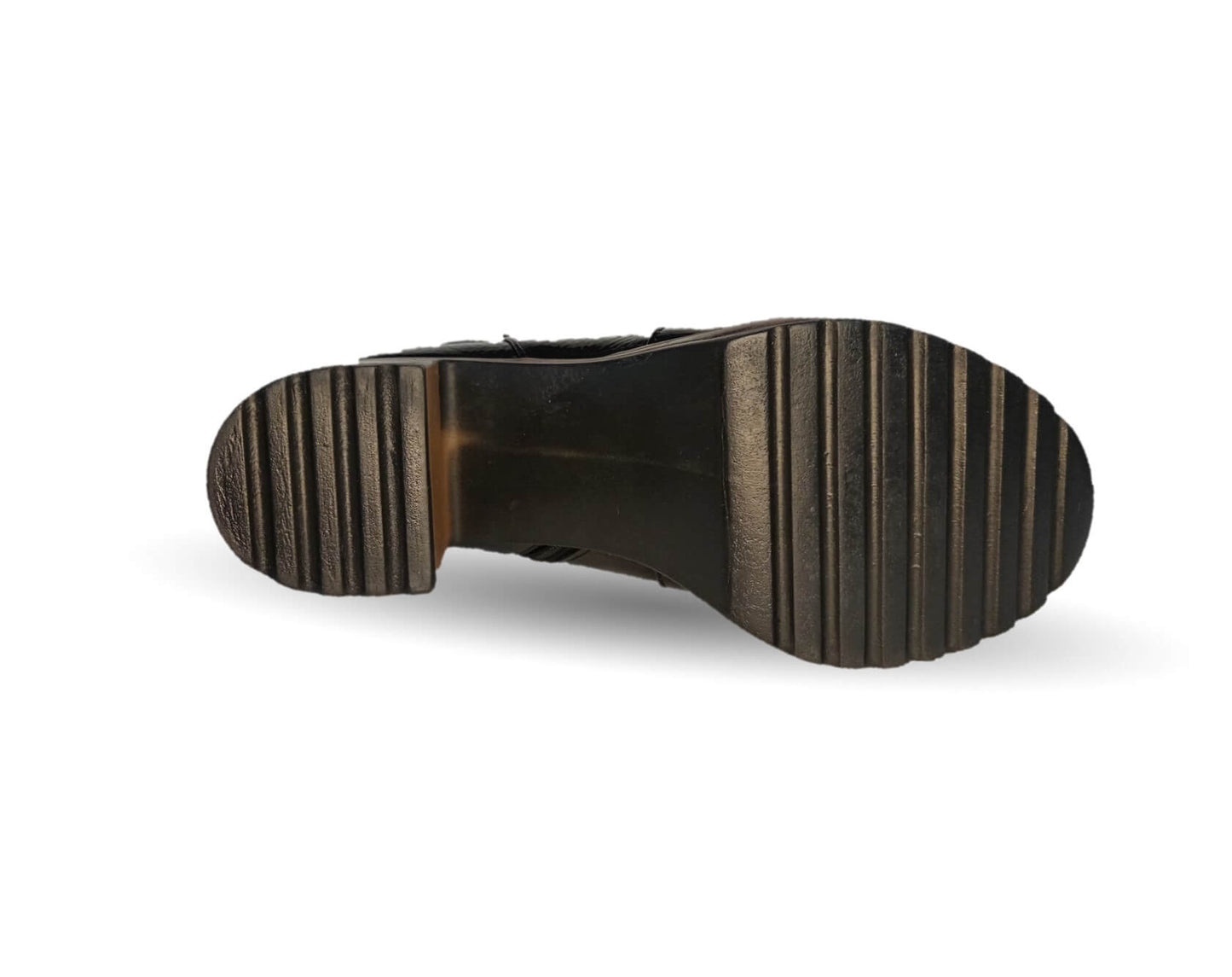 Bota Casual de moda de piel de ternera con tacón alto Pullman 8502 Charol Negro para mujer