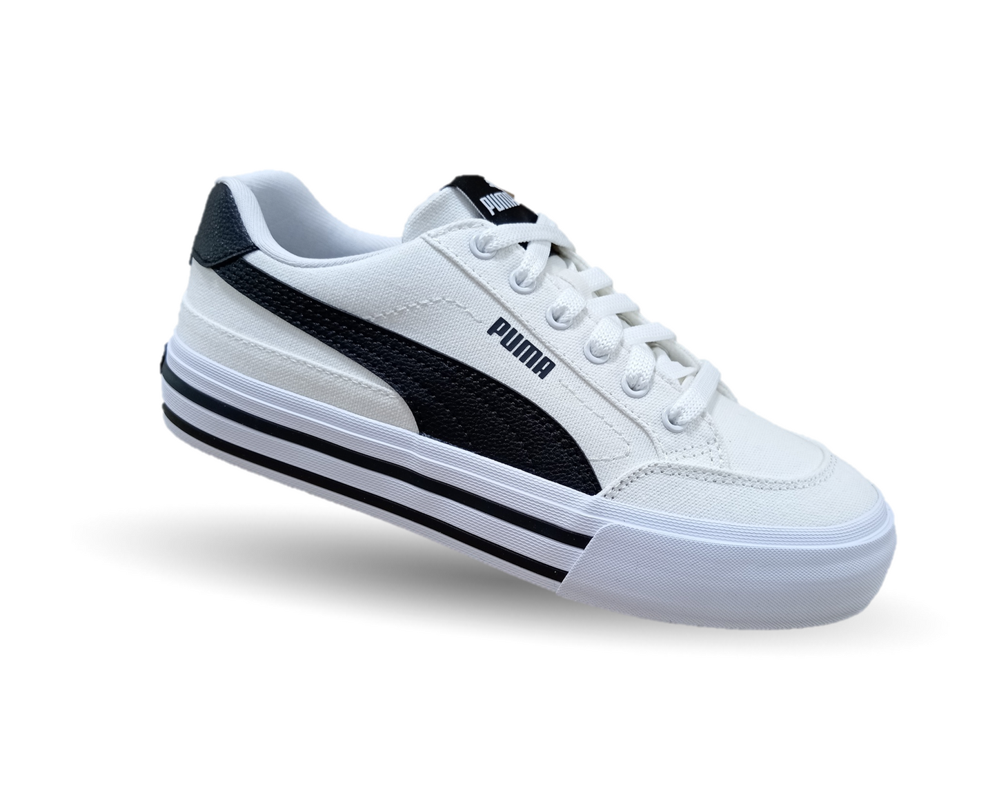Tenis Urbano textil Puma 5802 Blanco/Negro para mujer