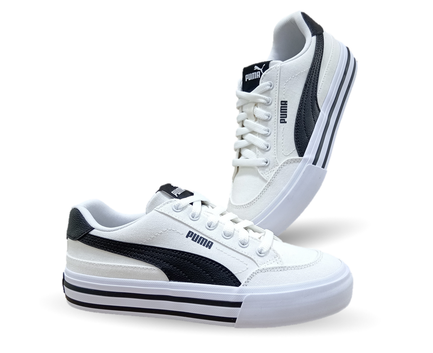 Tenis Urbano textil Puma 5802 Blanco/Negro para mujer