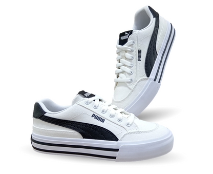 Tenis Urbano textil Puma 5802 Blanco/Negro para mujer