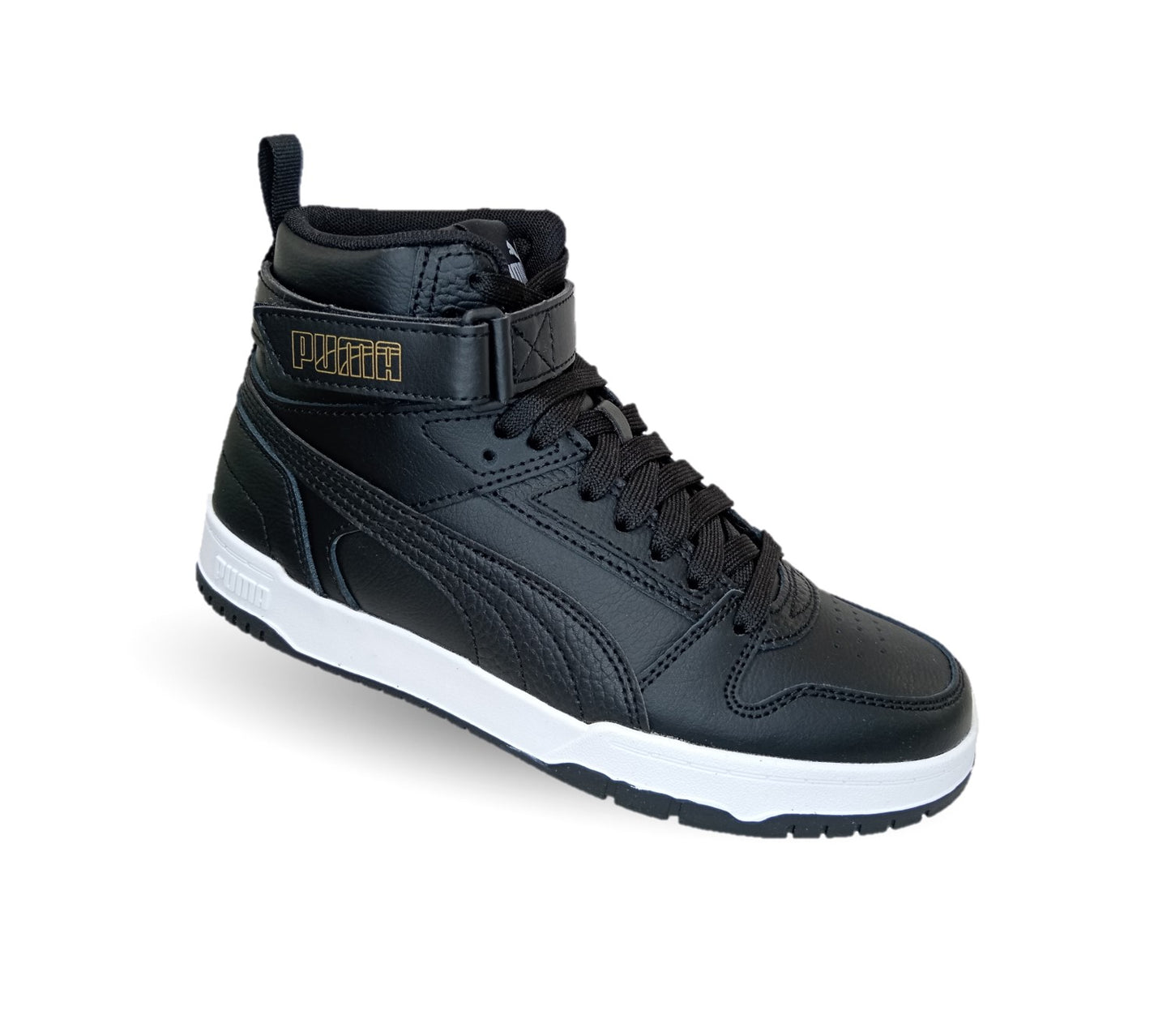 Tenis Urbano Puma 7203 Negro/Oro Unisex para joven y mujer