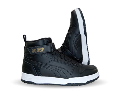 Tenis Urbano Puma 7203 Negro/Oro Unisex para joven y mujer