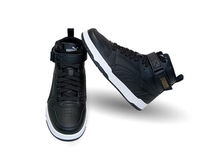 Tenis Urbano Puma 7203 Negro/Oro Unisex para joven y mujer