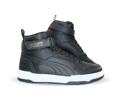 Tenis Urbano Puma 7203 Negro/Oro Unisex para joven y mujer