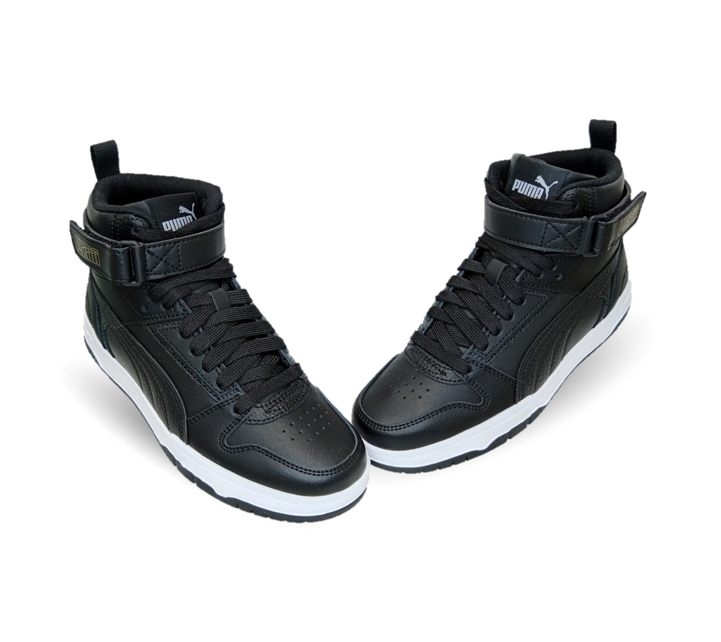 Tenis Urbano Puma 7203 Negro/Oro Unisex para joven y mujer