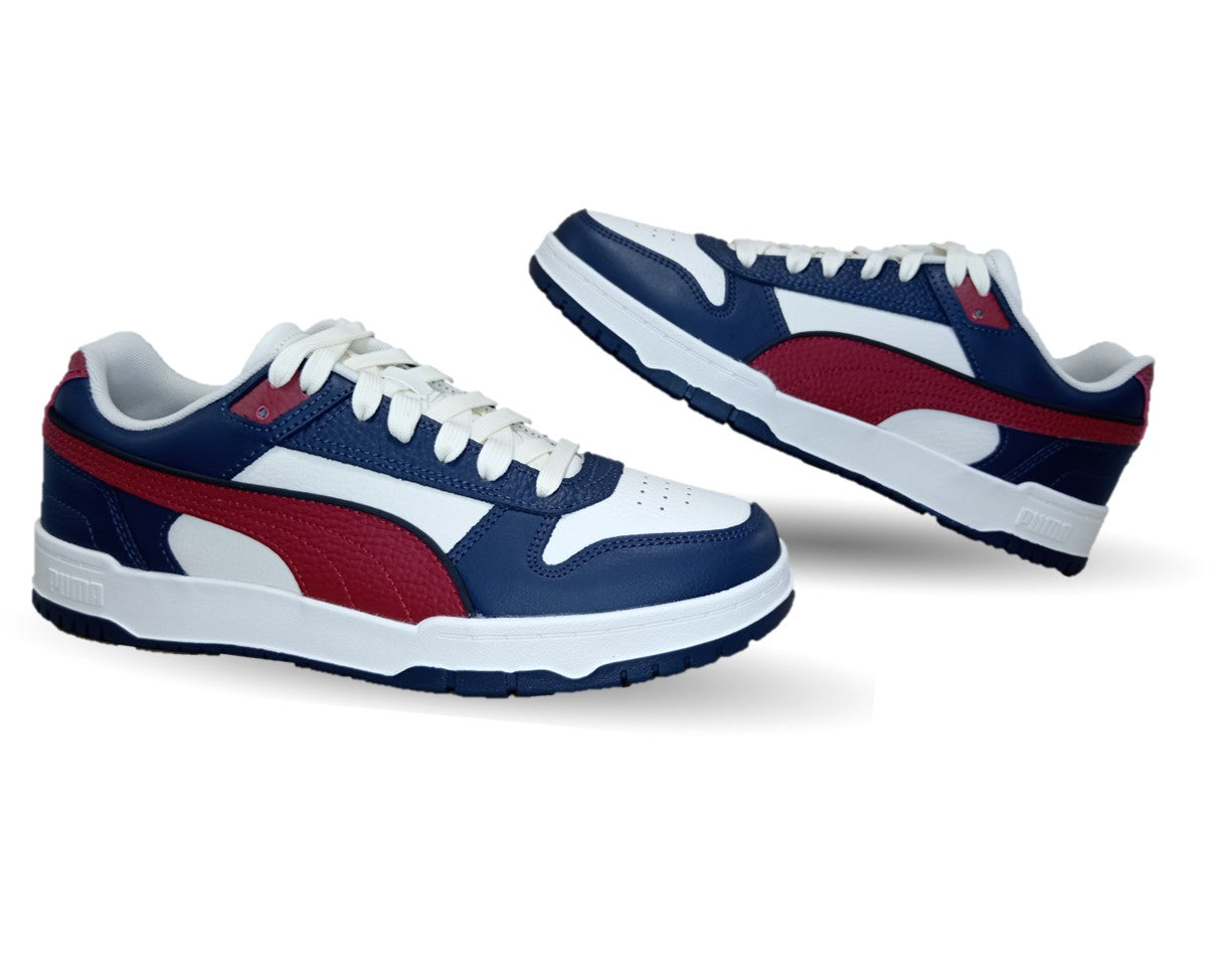 Tenis Urbano Puma 7339 Blanco/Azul/Tinto para hombre