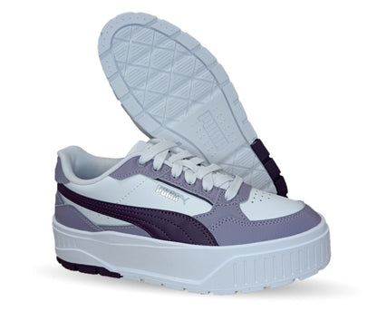 Tenis Urbano con plataforma Puma 7606 Blanco/Morado para mujer
