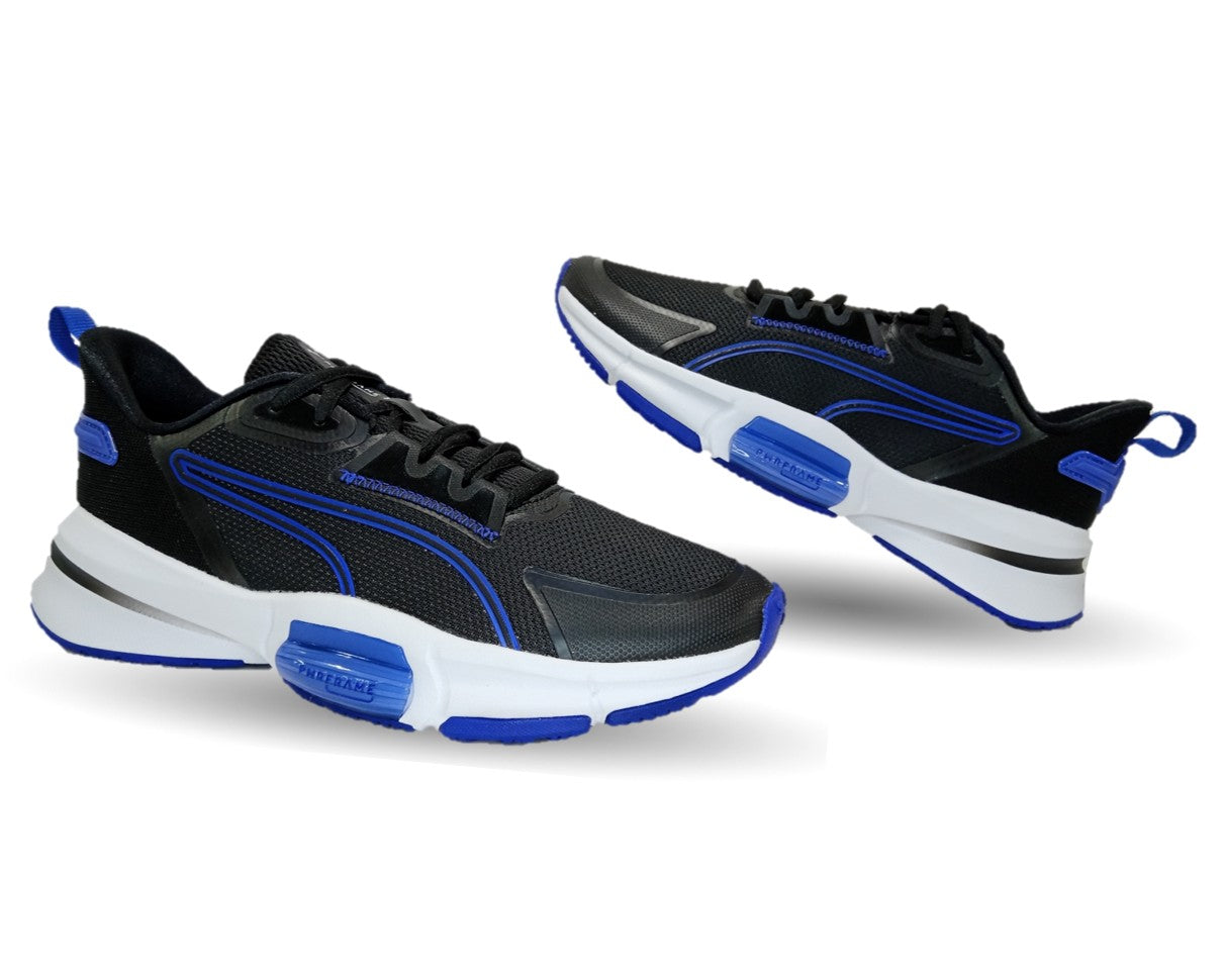 Tenis Deportivo Puma 8208 Negro/Azul para hombre