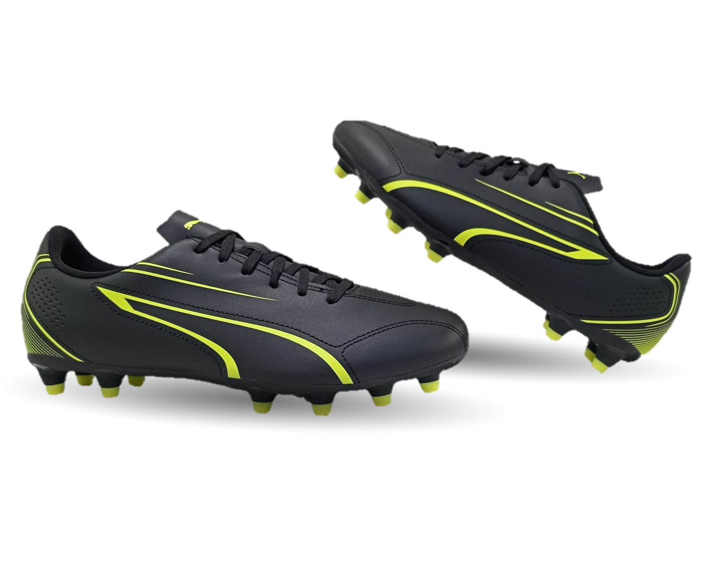 Tenis de Futbol con tachones para césped Puma 8303 Negro/Lima para hombre