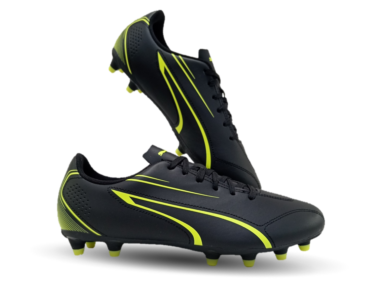 Tenis de Futbol con tachones para césped Puma 8303 Negro/Lima para hombre