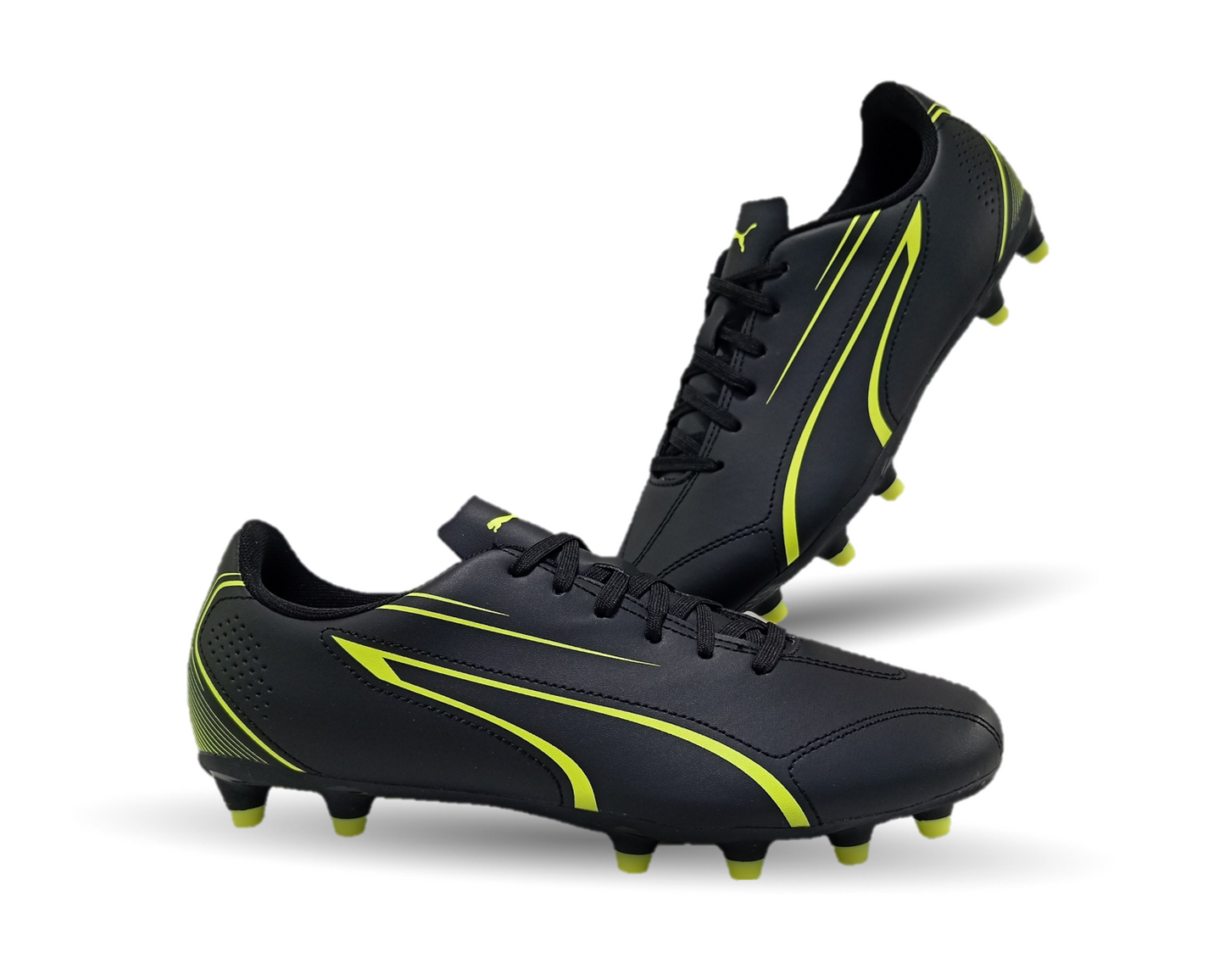Tenis de Futbol con tachones para césped Puma 8303 Negro/Lima para hombre