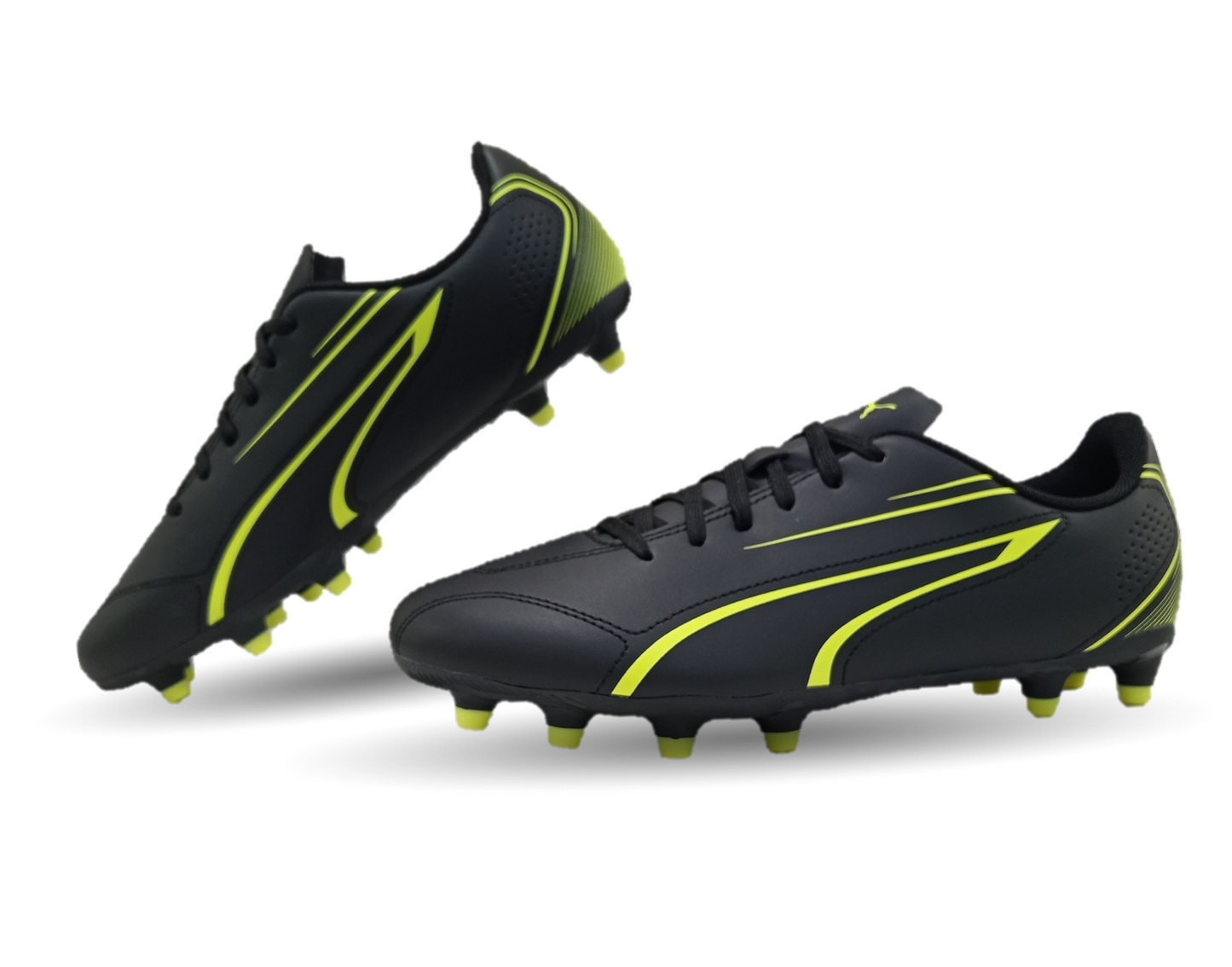 Tenis de Futbol con tachones para césped Puma 8303 Negro/Lima para hombre