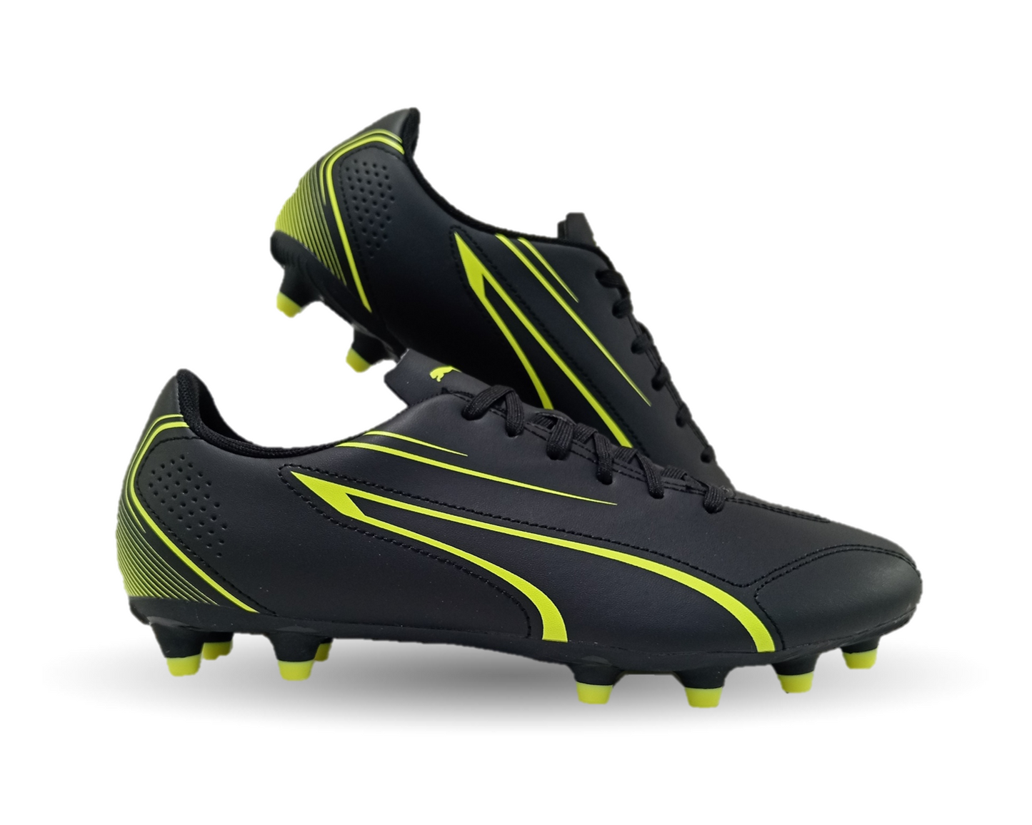 Tenis de Futbol con tachones para césped Puma 8303 Negro/Lima para hombre