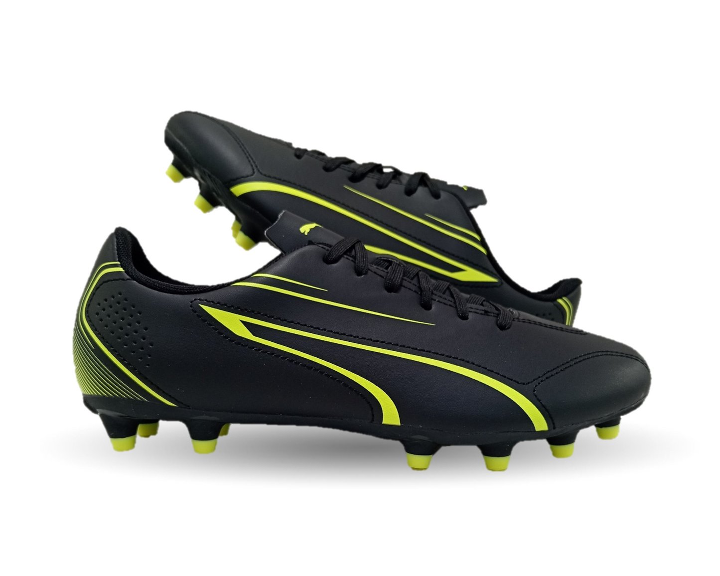 Tenis de Futbol con tachones para césped Puma 8303 Negro/Lima para hombre