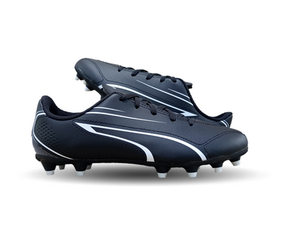 Tenis de Futbol con tachones para césped Puma 8601 Negro/Blanco Unisex para dama y junior