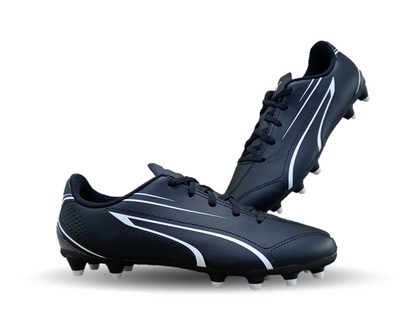 Tenis de Futbol con tachones para césped Puma 8601 Negro/Blanco Unisex para dama y junior