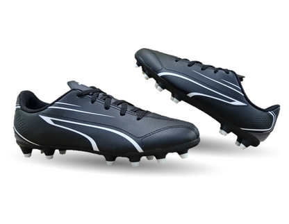 Tenis de Futbol con tachones para césped Puma 8601 Negro/Blanco Unisex para dama y junior
