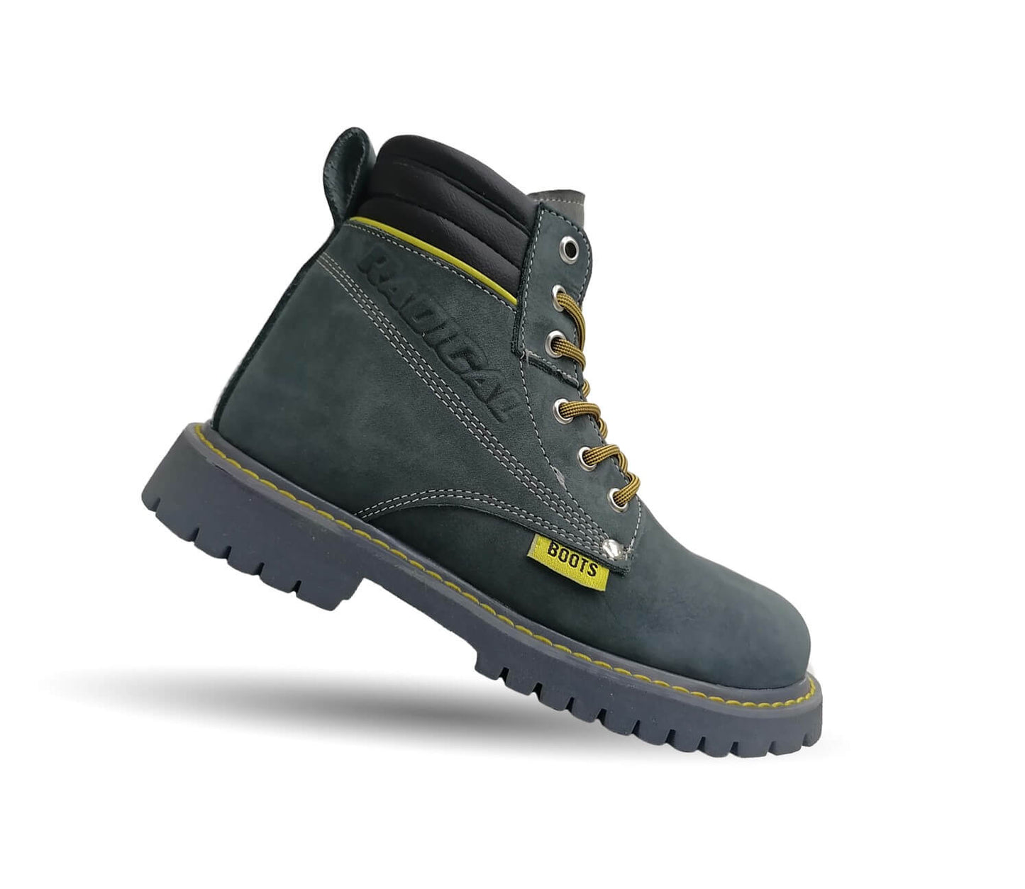 Botas Industriales y Casuales de piel con casco de acero Radical 24 Nobuck Gris para hombre