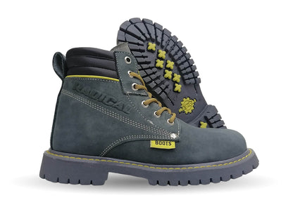 Botas Industriales y Casuales de piel con casco de acero Radical 24 Nobuck Gris para hombre