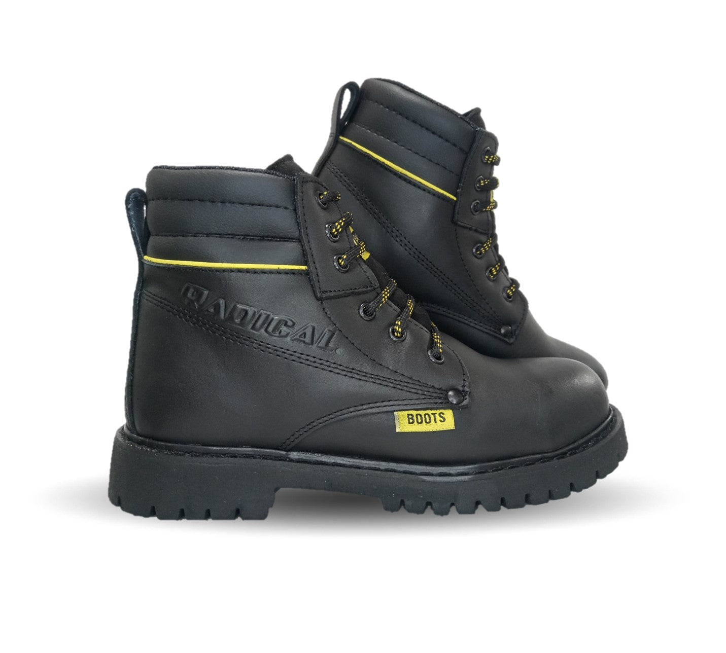 Botas Industriales y Casuales de piel con casco de acero Radical 24 Negro para hombre