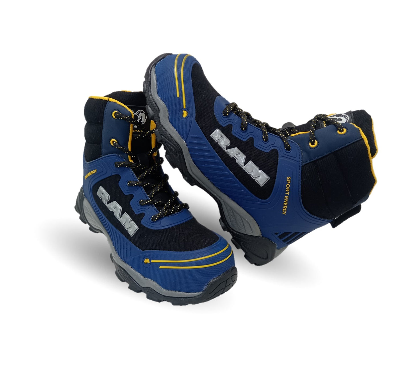 Botas Industriales y Casuales con casco dieléctrico Ram 619 Negro/Rey para hombre