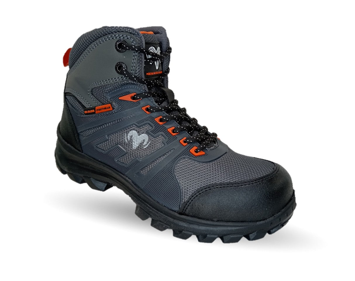 Botas Industriales y Casuales con casco dieléctrico Ram 620 Color Acero/Naranja para hombre