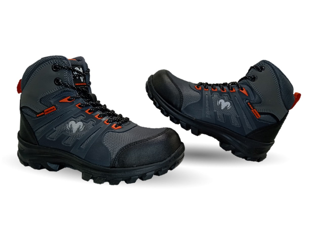 Botas Industriales y Casuales con casco dieléctrico Ram 620 Color Acero/Naranja para hombre