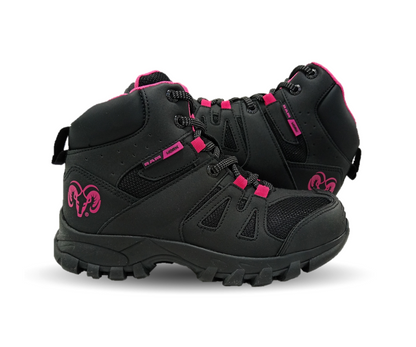 Botas Industriales y Casuales con casco dieléctrico Ram 9454 Negro/Fiusha para mujer