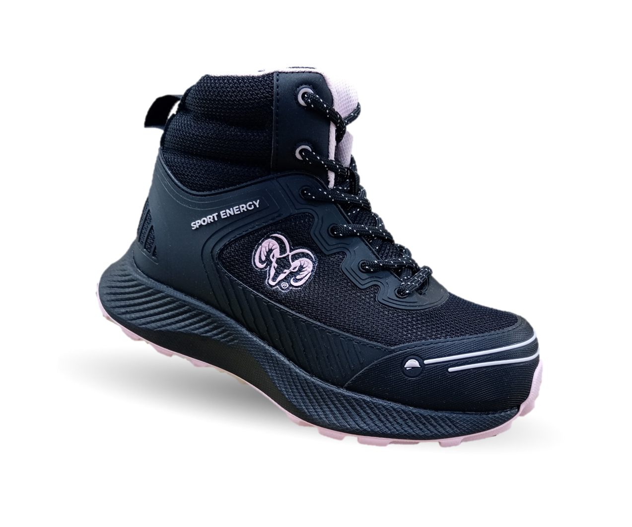 Botas Industriales y Casuales con casco dieléctrico Ram 9619 Negro/Rosa para mujer